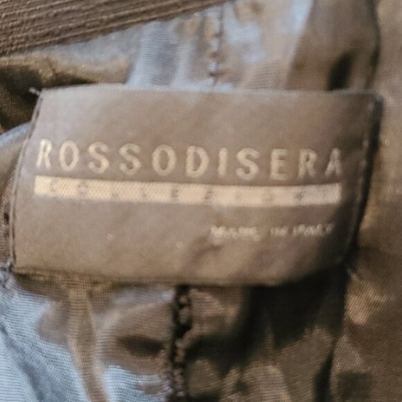 ROSSO DI SERA "LATINA" CROPPED FITTED BLAZER JACKET COTTON RAW EDGES sz 42 - Picture 7 of 8